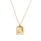 Trust the Magic Necklace: Gold - Rose and Vine Florals