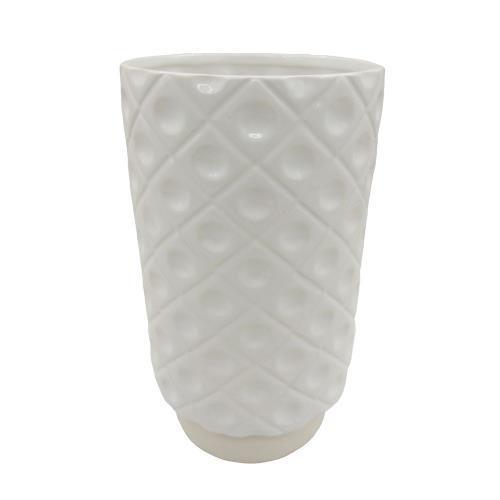 White Diamond Vase 8 X4