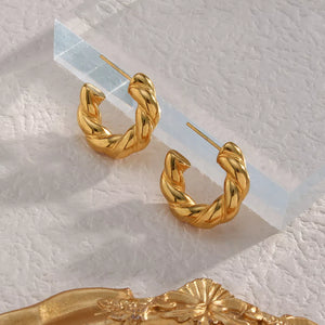 Saint & Main - Boho Twisty Gold Earrings