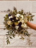 Blue and White Bridal Bouquet