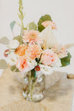 Boho-MasonJar-Arrangement-Roses-Palms-Bunnytails