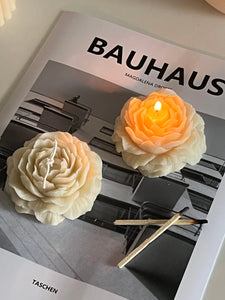 Project Helios: Peony Pillar Candle - Rose and Vine Florals